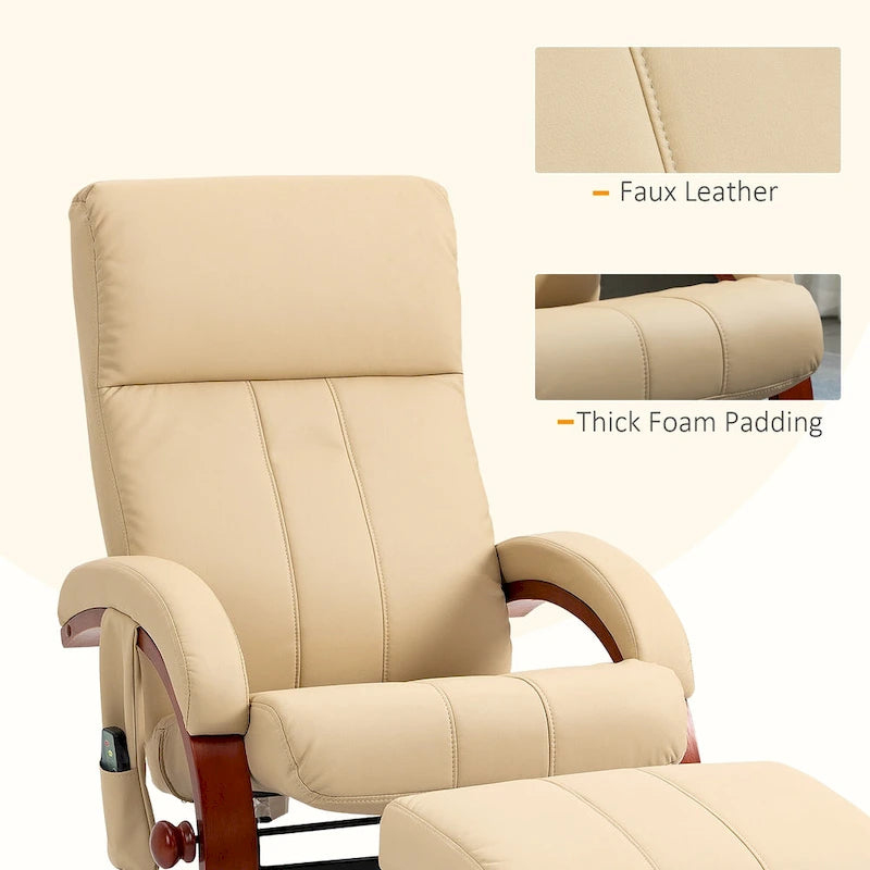 Fauteuil inclinable pivotant moderne à dossier haut 26 avec télécommande
