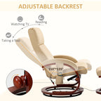Fauteuil inclinable pivotant moderne à dossier haut 26 avec télécommande