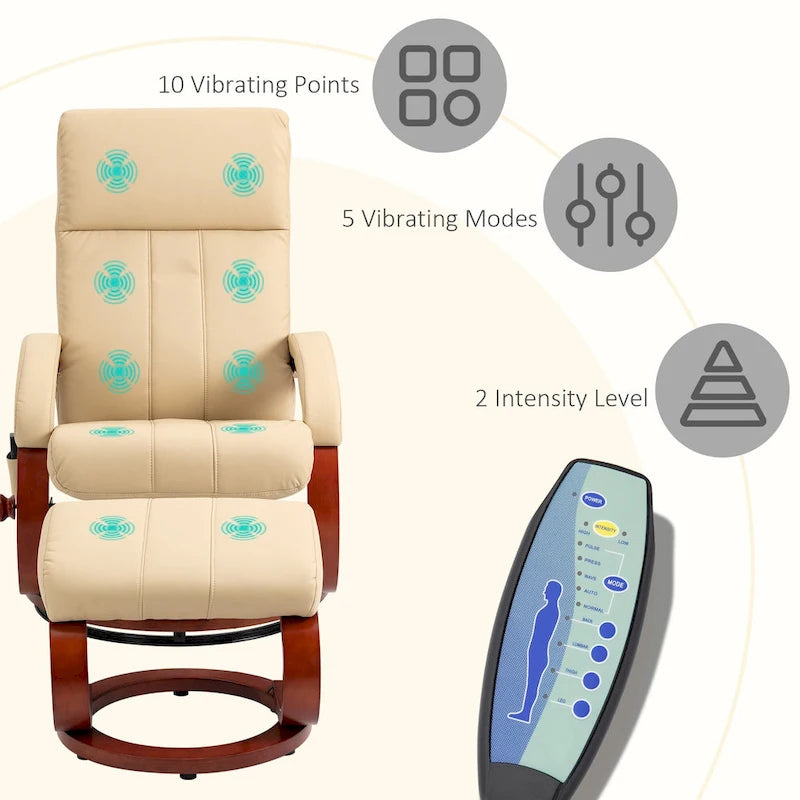 Fauteuil inclinable pivotant moderne à dossier haut 26 avec télécommande