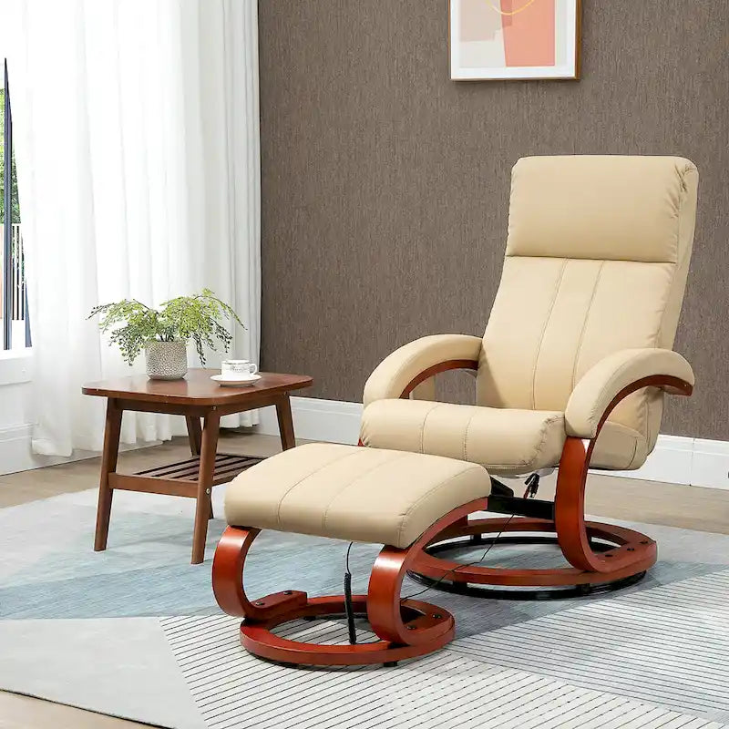 Fauteuil inclinable pivotant moderne à dossier haut 26 avec télécommande