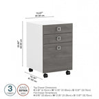 Meuble de classement mobile à 3 tiroirs Echo de Bush Business Furniture