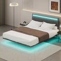 Cadre de lit flottant King Size avec tête de lit réglable et lumières RVB