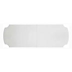 Table à manger extensible, double piédestal, 84-120 pouces, blanc perle antique