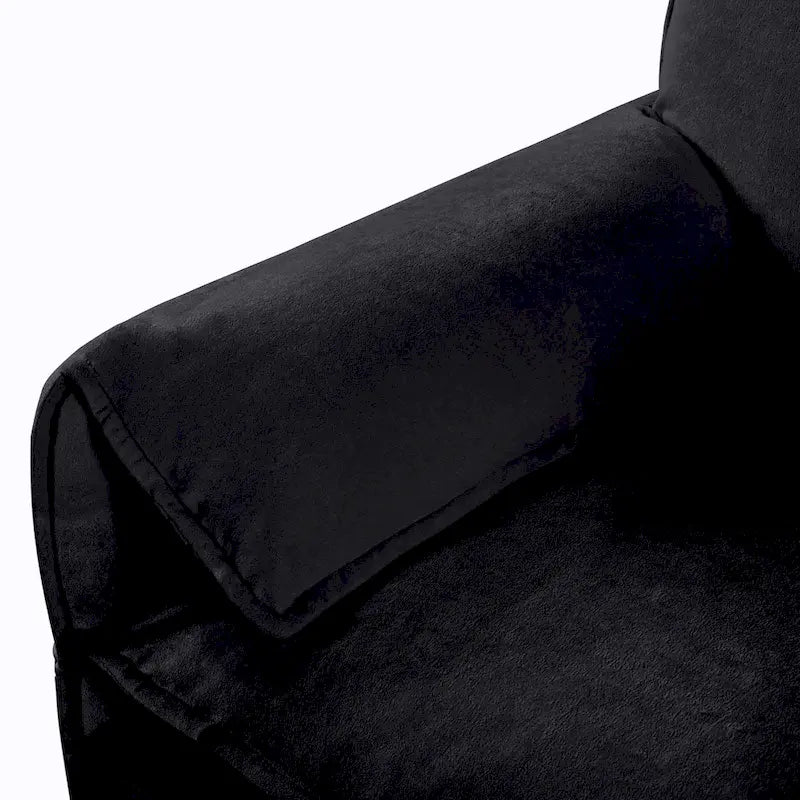 Lot de 2 fauteuils d'appoint en chenille avec accoudoirs surdimensionnés et sièges profonds de 76 cm (capacité de 360 kg)