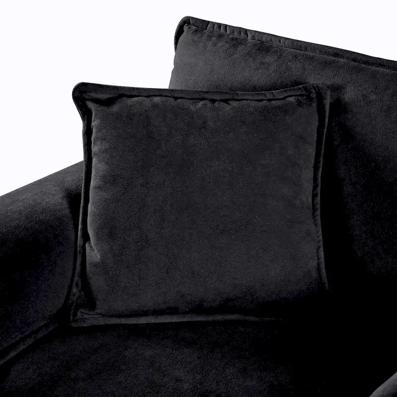 Lot de 2 fauteuils d'appoint en chenille avec accoudoirs surdimensionnés et sièges profonds de 76 cm (capacité de 360 kg)
