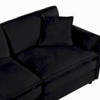 Lot de 2 fauteuils d'appoint en chenille avec accoudoirs surdimensionnés et sièges profonds de 76 cm (capacité de 360 kg)