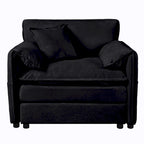 Lot de 2 fauteuils d'appoint en chenille avec accoudoirs surdimensionnés et sièges profonds de 76 cm (capacité de 360 kg)