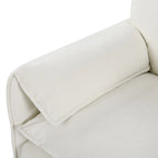 Lot de 2 fauteuils d'appoint en chenille avec accoudoirs surdimensionnés et sièges profonds de 76 cm (capacité de 360 kg)