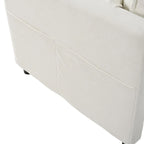 Lot de 2 fauteuils d'appoint en chenille avec accoudoirs surdimensionnés et sièges profonds de 76 cm (capacité de 360 kg)