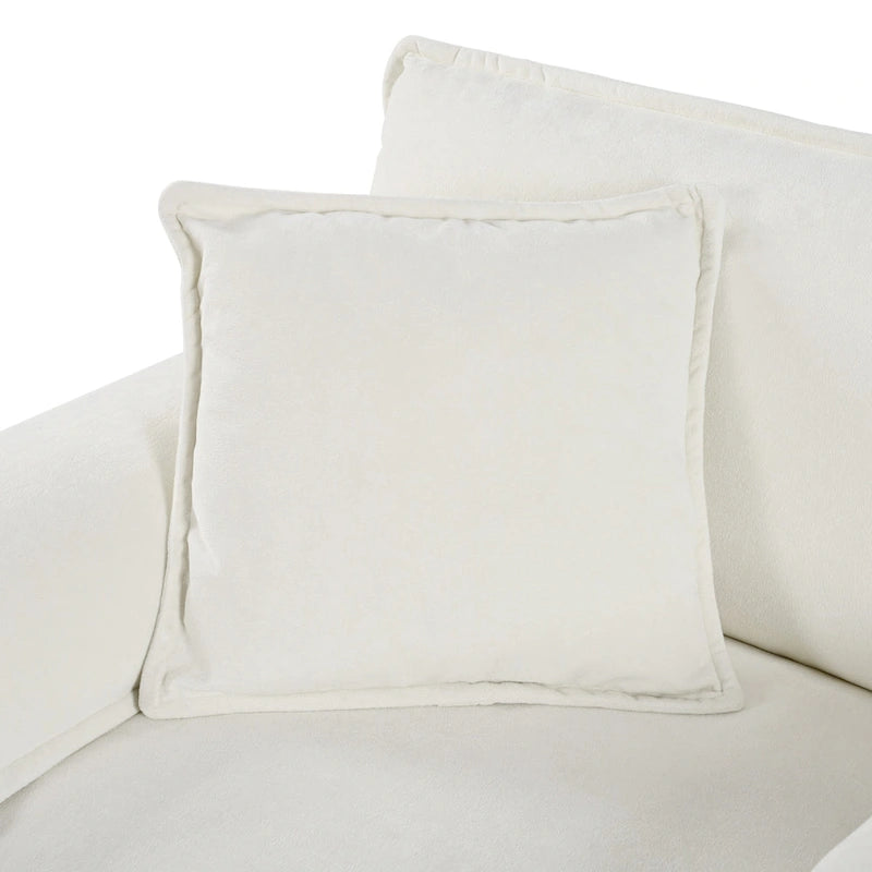 Lot de 2 fauteuils d'appoint en chenille avec accoudoirs surdimensionnés et sièges profonds de 76 cm (capacité de 360 kg)