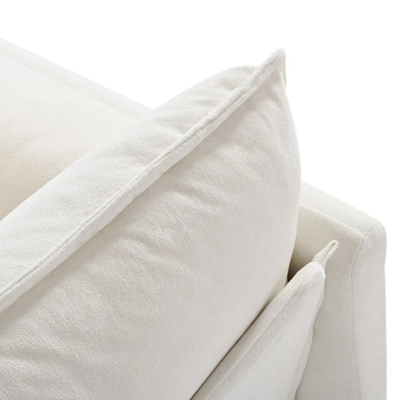 Lot de 2 fauteuils d'appoint en chenille avec accoudoirs surdimensionnés et sièges profonds de 76 cm (capacité de 360 kg)