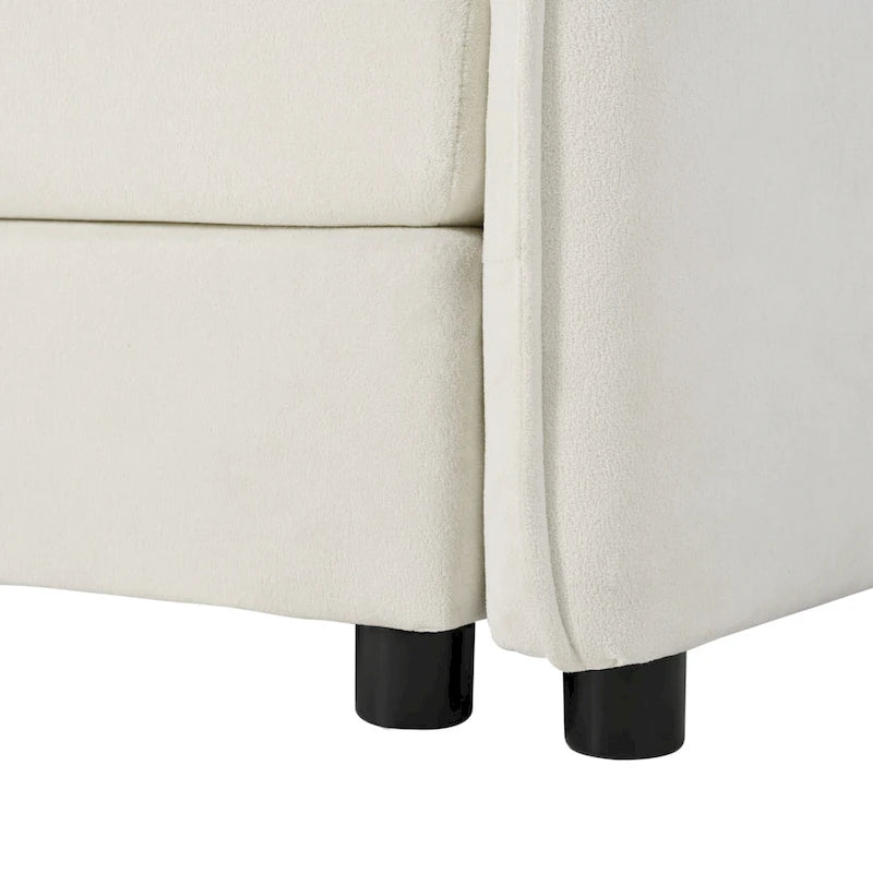 Lot de 2 fauteuils d'appoint en chenille avec accoudoirs surdimensionnés et sièges profonds de 76 cm (capacité de 360 kg)