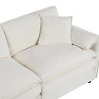 Lot de 2 fauteuils d'appoint en chenille avec accoudoirs surdimensionnés et sièges profonds de 76 cm (capacité de 360 kg)