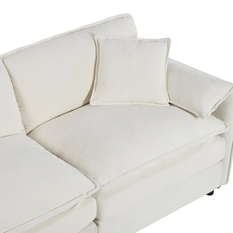 Lot de 2 fauteuils d'appoint en chenille avec accoudoirs surdimensionnés et sièges profonds de 76 cm (capacité de 360 kg)