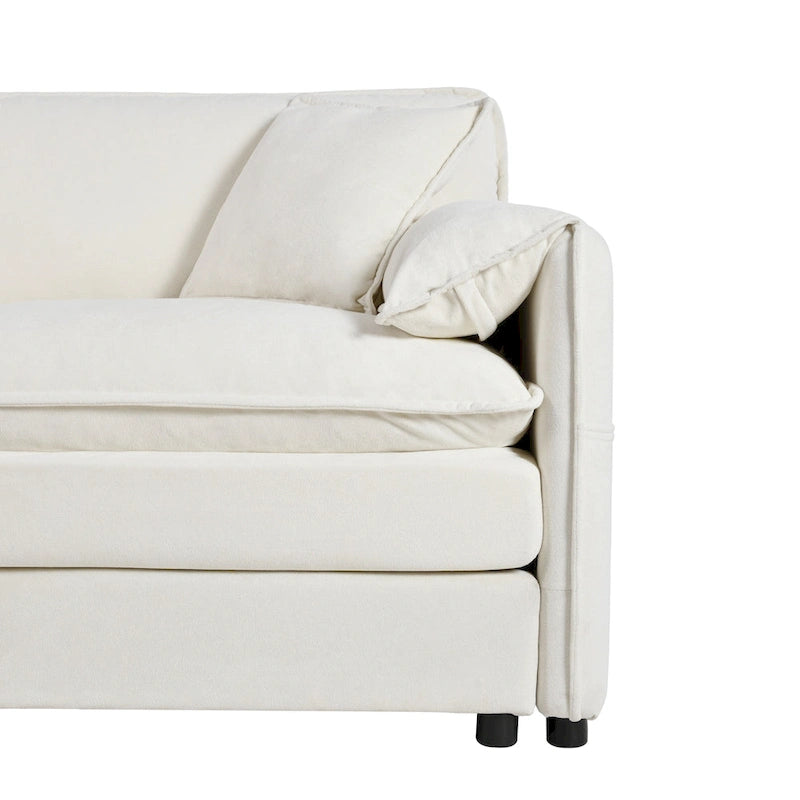 Lot de 2 fauteuils d'appoint en chenille avec accoudoirs surdimensionnés et sièges profonds de 76 cm (capacité de 360 kg)