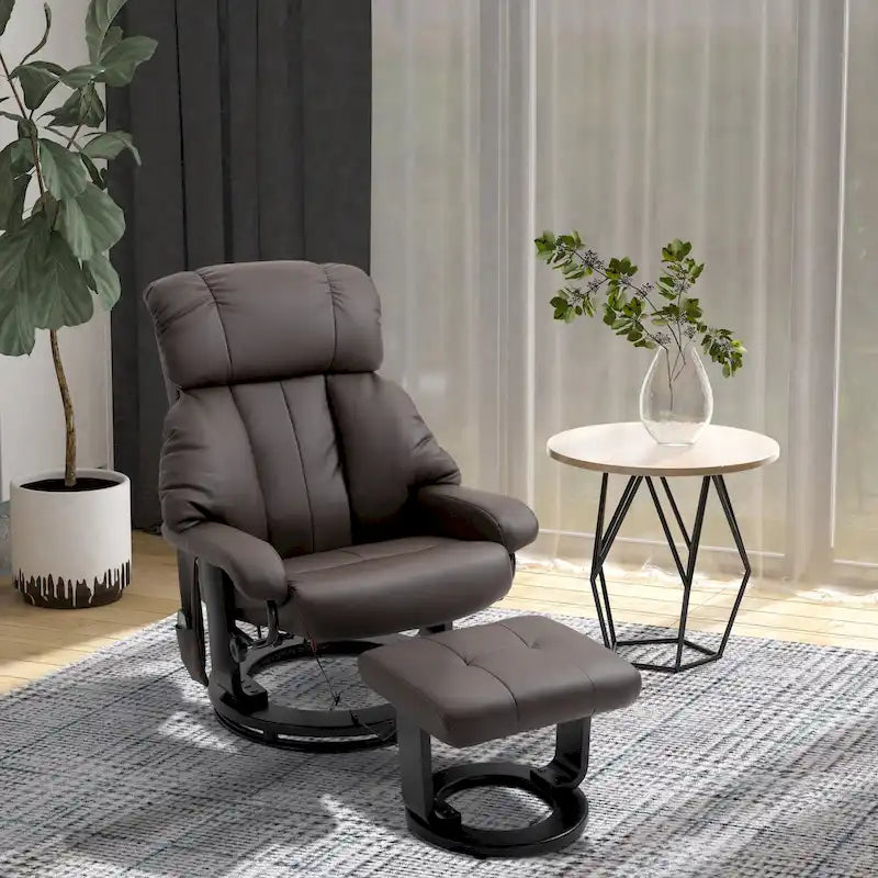 Fauteuil inclinable manuel avec fonction massage et repose-pieds