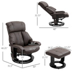 Fauteuil inclinable manuel avec fonction massage et repose-pieds