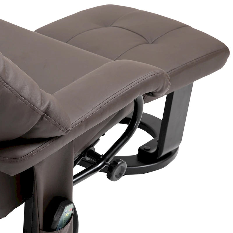 Fauteuil inclinable manuel avec fonction massage et repose-pieds