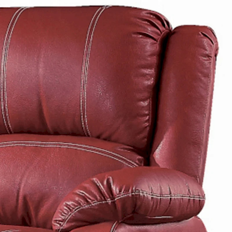Causeuse inclinable - Cuir synthétique rouge