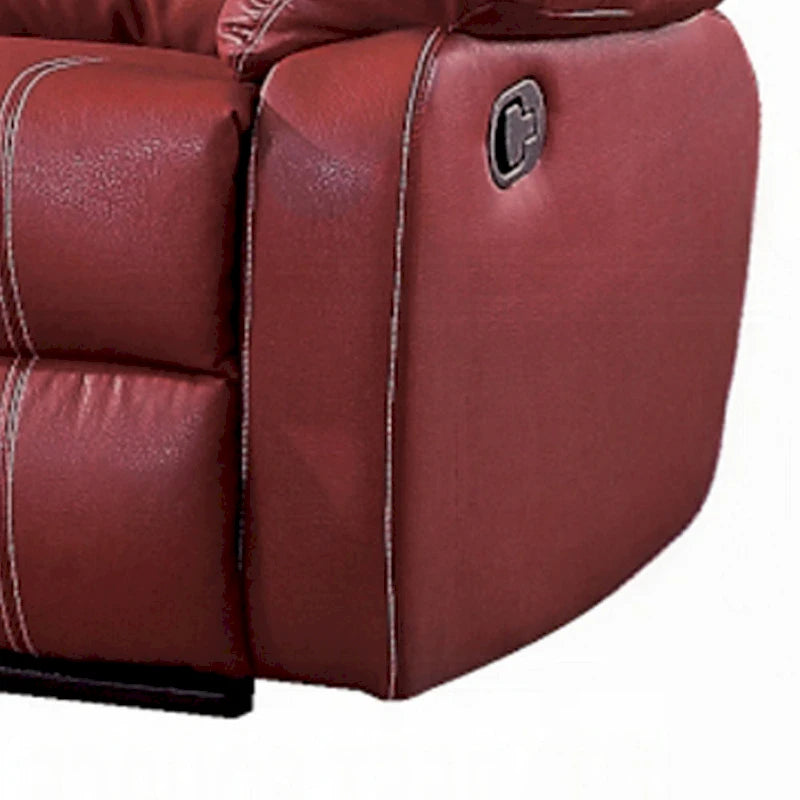 Causeuse inclinable - Cuir synthétique rouge