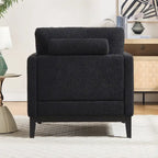Fauteuil d'appoint moderne avec pieds en bois