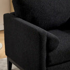 Fauteuil d'appoint moderne avec pieds en bois