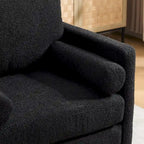 Fauteuil d'appoint moderne avec pieds en bois
