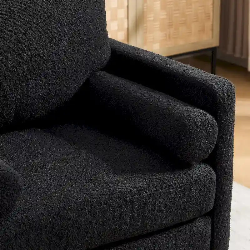 Fauteuil d'appoint moderne avec pieds en bois
