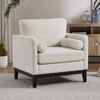 Fauteuil d'appoint moderne avec pieds en bois