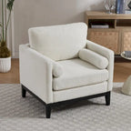 Fauteuil d'appoint moderne avec pieds en bois