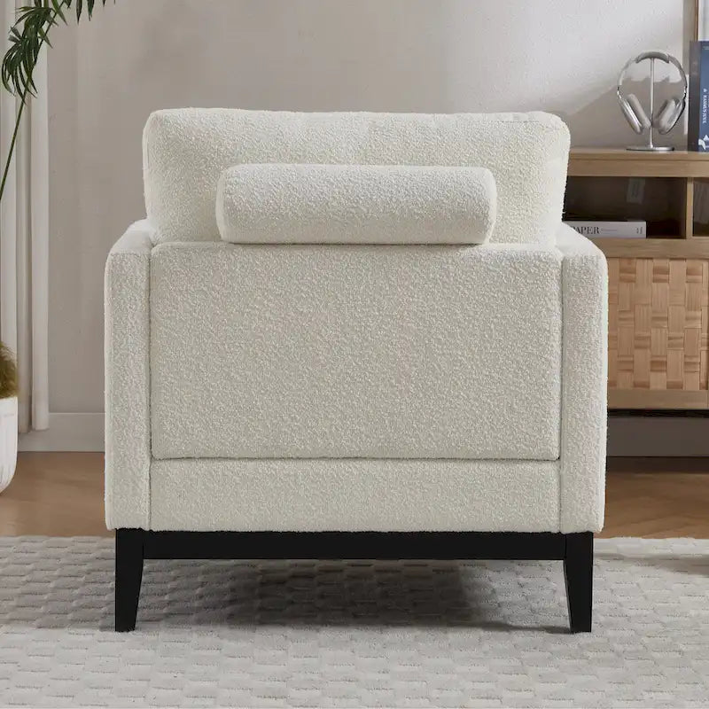 Fauteuil d'appoint moderne avec pieds en bois