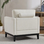 Fauteuil d'appoint moderne avec pieds en bois