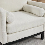 Fauteuil d'appoint moderne avec pieds en bois