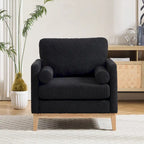 Fauteuil d'appoint moderne avec pieds en bois
