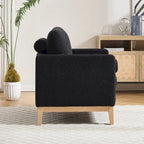 Fauteuil d'appoint moderne avec pieds en bois