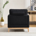 Fauteuil d'appoint moderne avec pieds en bois