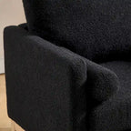 Fauteuil d'appoint moderne avec pieds en bois