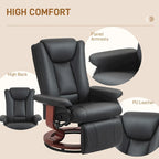 Fauteuil inclinable pivotant à dossier haut de 30,7 po avec repose-pieds
