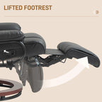 Fauteuil inclinable pivotant à dossier haut de 30,7 po avec repose-pieds