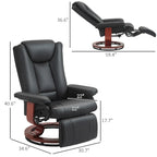 Fauteuil inclinable pivotant à dossier haut de 30,7 po avec repose-pieds