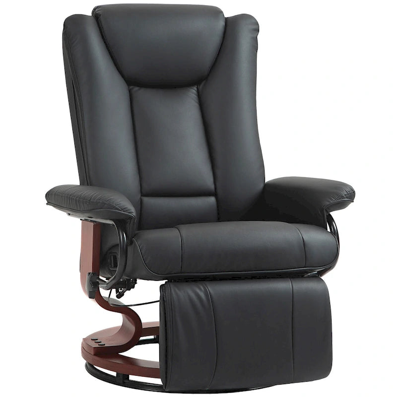 Fauteuil inclinable pivotant à dossier haut de 30,7 po avec repose-pieds