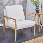 Fauteuil rembourré blanc 28,74 avec structure en métal