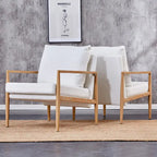 Fauteuil rembourré blanc 28,74 avec structure en métal