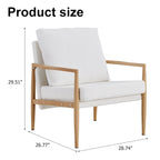 Fauteuil rembourré blanc 28,74 avec structure en métal