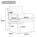 Fauteuil rembourré blanc 28,74 avec structure en métal