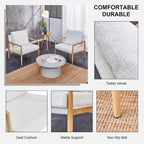 Fauteuil rembourré blanc 28,74 avec structure en métal