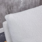 Fauteuil rembourré blanc 28,74 avec structure en métal
