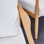 Fauteuil rembourré blanc 28,74 avec structure en métal
