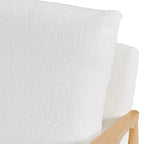 Fauteuil rembourré blanc 28,74 avec structure en métal