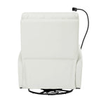 Fauteuil inclinable électrique avec pivotement à 270°, fonction bascule et inclinaison, ports USB et repose-pieds réglable